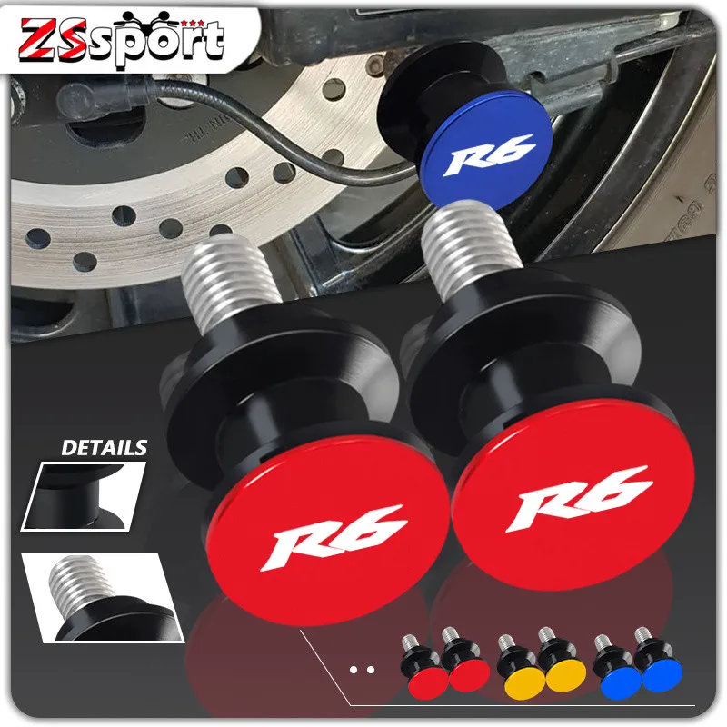 

Motorcycle Accessories CNC Swingarm Spools Rear Stand Screws Sliders For YAMAHA YZF-R6 YZFR6 1999-2020 2021 2022 yzf r6