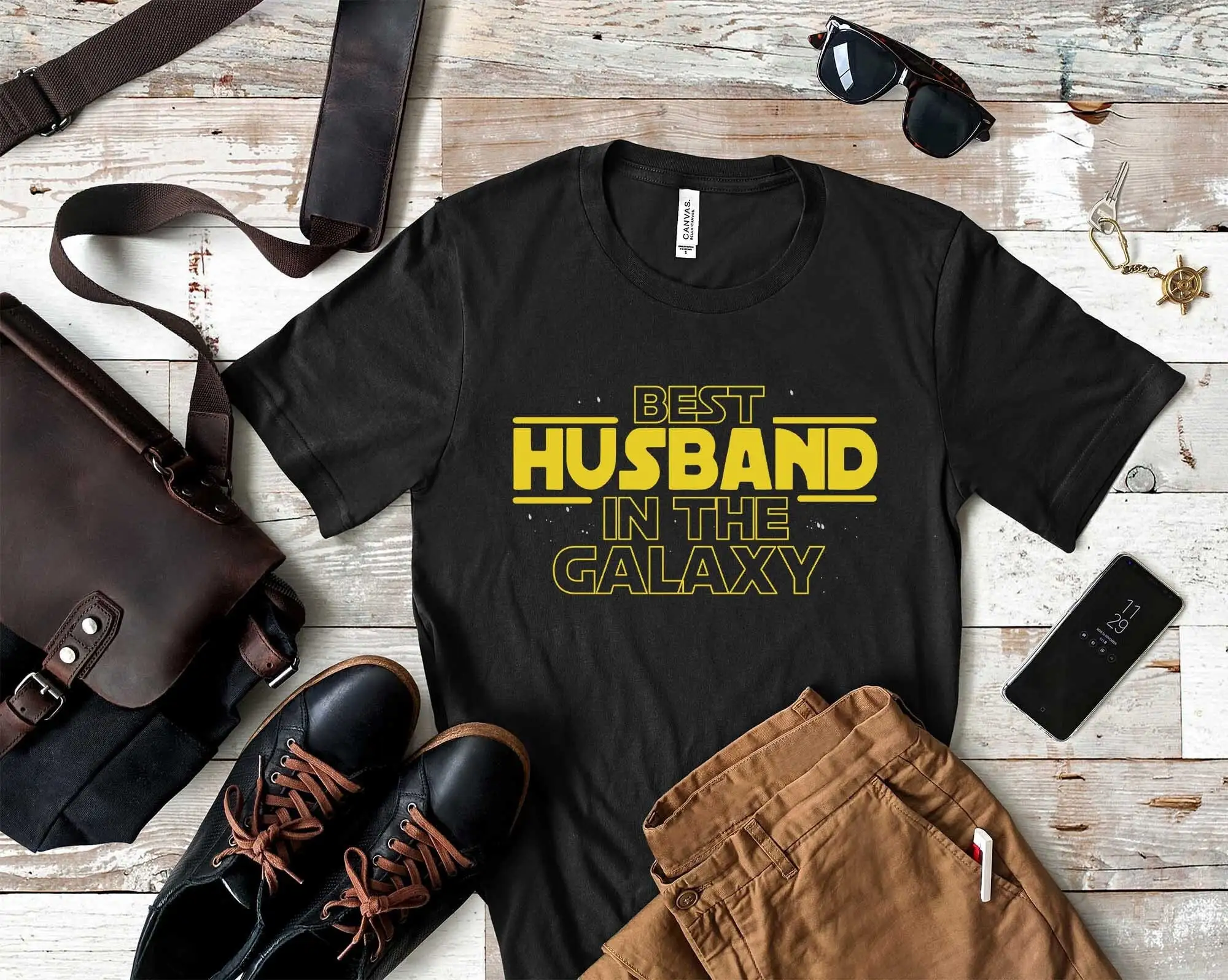 Best Husband In Galaxy T Shirt Dad Birthday Idea for Grandpa s Funny