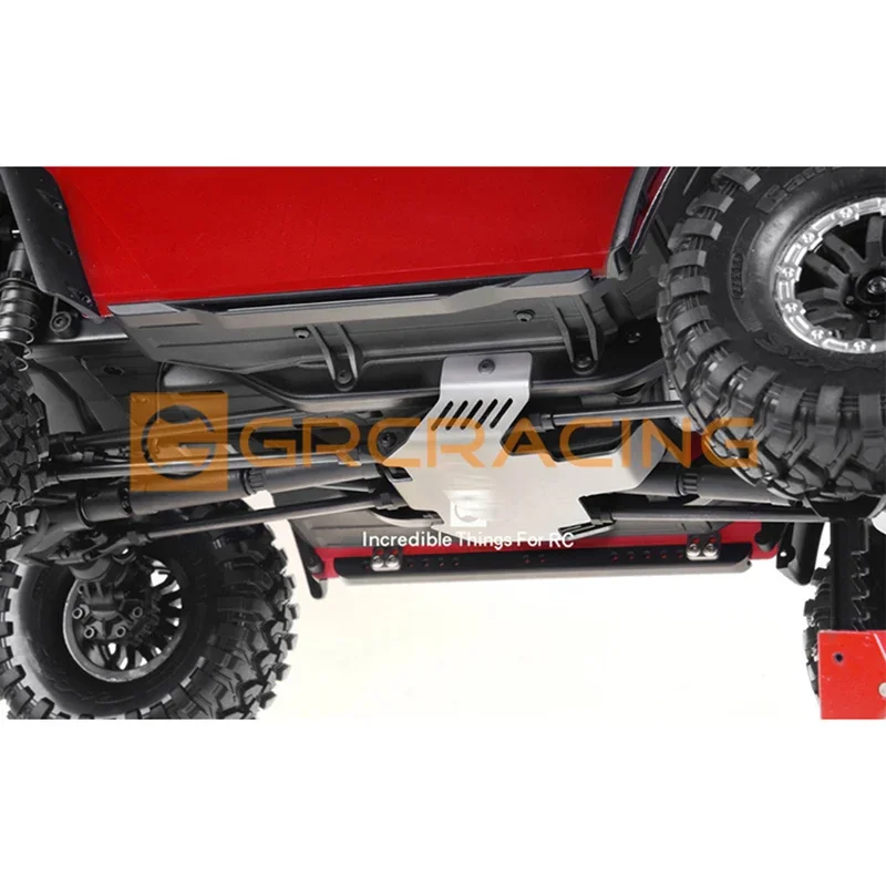 Plaque de protection de châssis en acier inoxydable, armure métallique pour voiture 1/10 RC Inoler Traxxas TRtage Defender LAND ROVER, pièces de bricolage, 1 ensemble