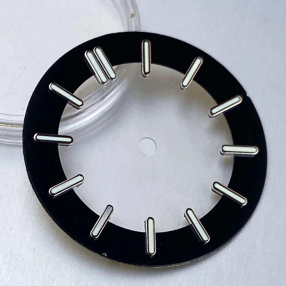 Black White 29mm Watch Dial for NH70 NH72 NH71 NH35 Movement Skeleton Hollow Dial Ring Luminous Watch Accessories Part view 5