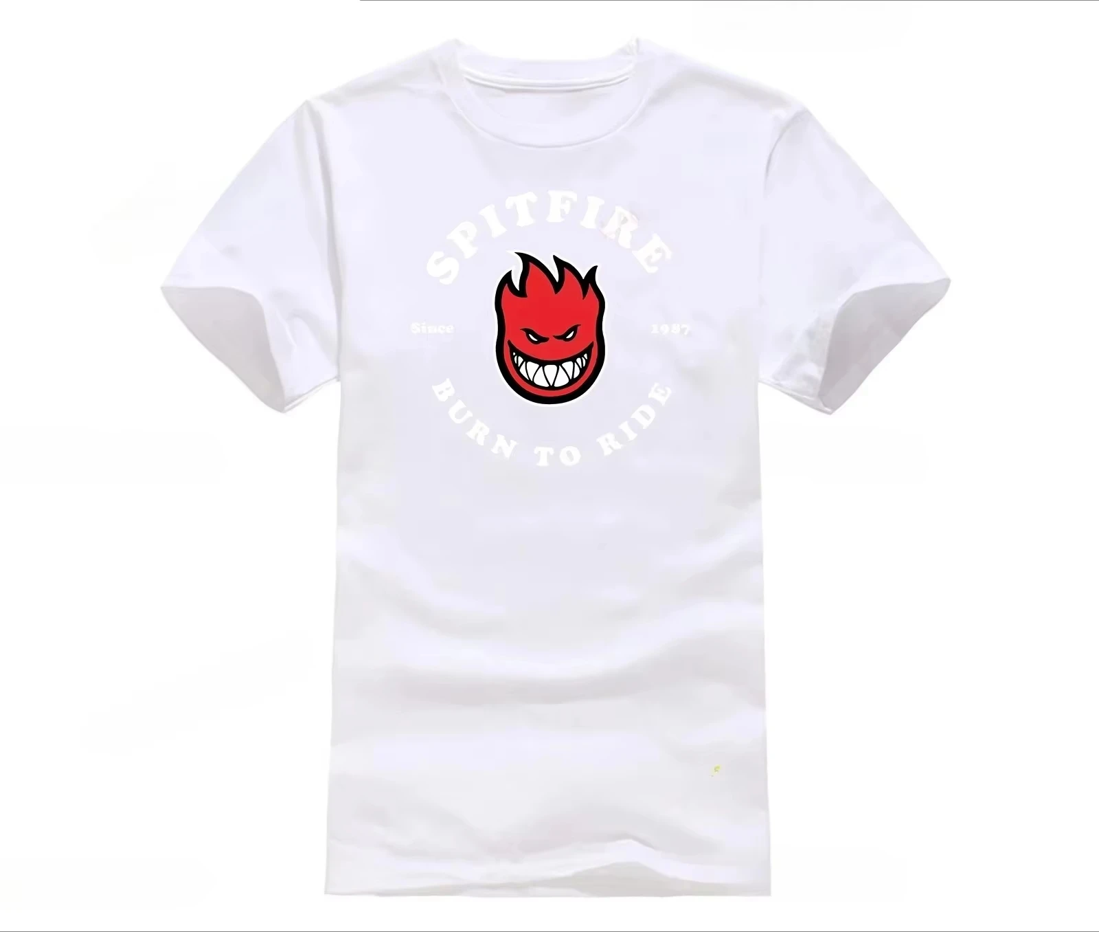 ملابس الصيف Spitfireer سكيت شعار موضة الشارع الاتجاه عادية Harajuku للجنسين قصيرة الأكمام الرجال المتضخم قمم تي شيرت