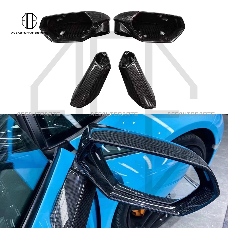 

Dry Carbon Mirrors For Lamborghini Huracan LP600 LP610 LP580 EVO 2014+ Exterior Mirror Cover Rearview Sider Mirrorcaps