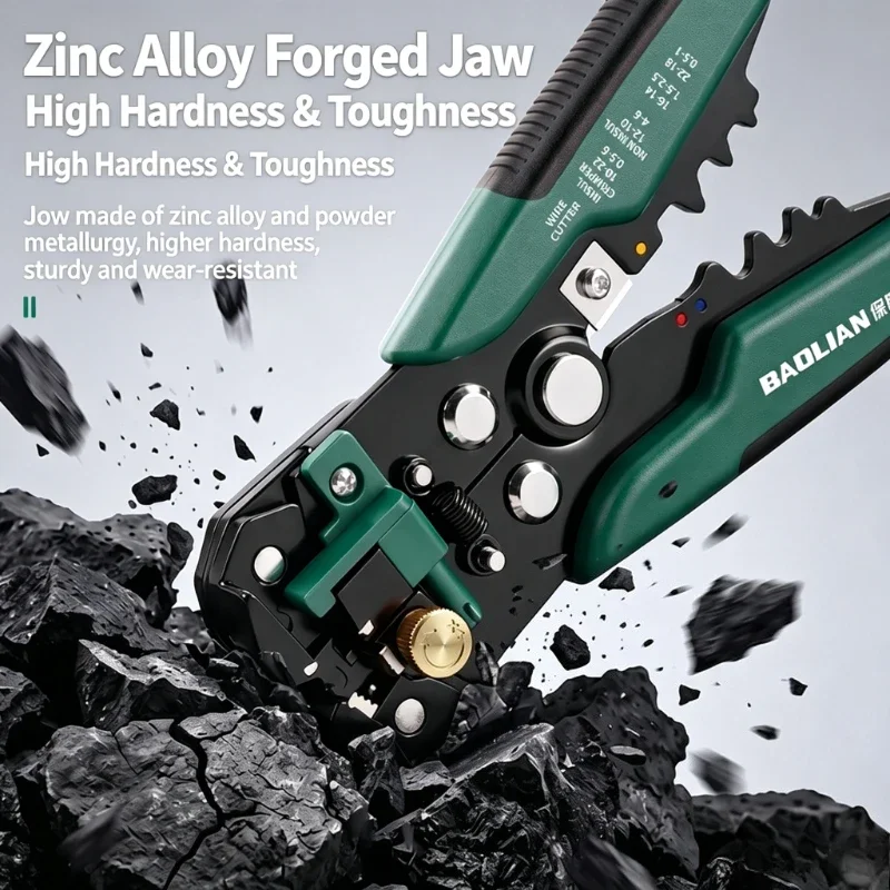 Professional Crimper Cable Cutter Adjustable Automatic Wire Stripper Multifunctional Stripping Crimping Pliers Terminal HandTool