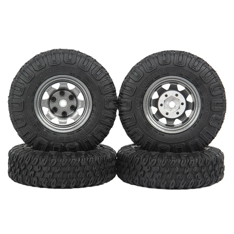 

Metal Wheels Rim With Rubber Tires Set For MN86S MN86 MN86KS MN86K MN G500 1/12 RC Crawler Car Upgrade Parts