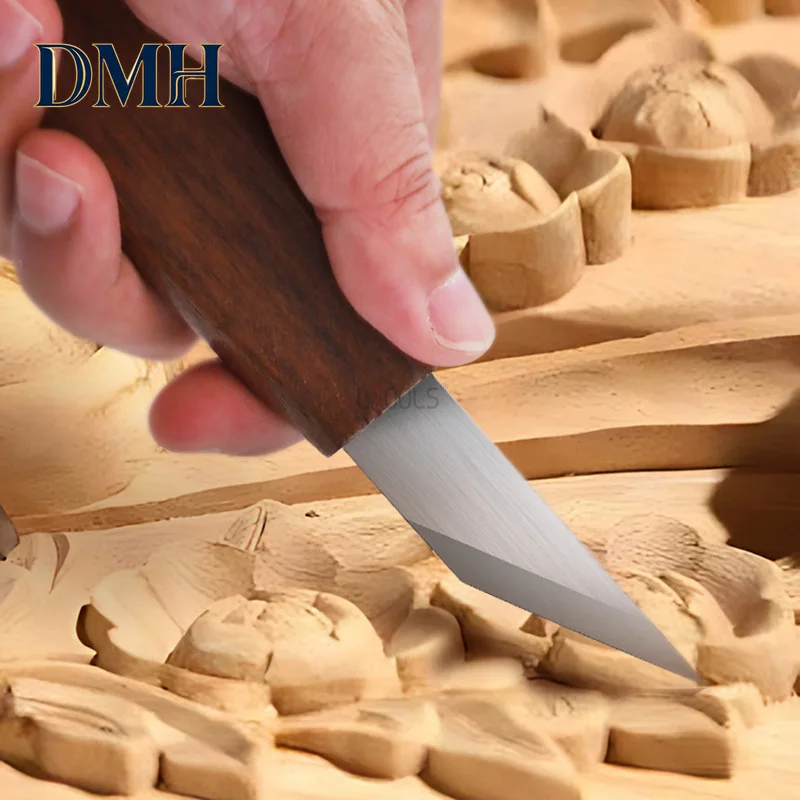 DMH-Hand Carving Knife Woodworking Marking Chisel Long-Neck Right Angle Carving Chisel Woodworking Right Angle Chisel Hand Tools