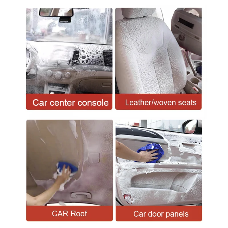 30-300ml Multi-Purpose Foam Cleaner Leather Clean Wash Automoive Car Interior Home Wash Maintenance Surfaces Spray Foam Cleaner