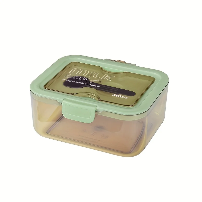 Latas de leche en polvo con hebilla, caja portátil de almacenamiento para viajes y viajes, frutas, nueces y aperitivos