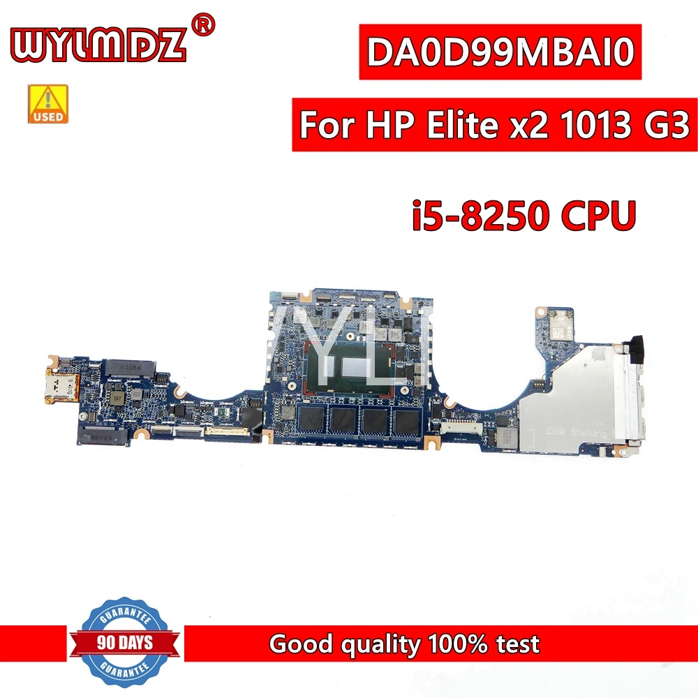 DA0D99MBAI0 With i5-8250 CPU 8G RAM Notebook Mainboard For HP Elite x2 1013 G3 Laptop Motherboard Tested OK