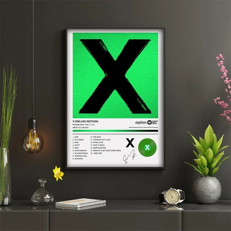 قماش اللوحة الملصقات والمطبوعات جدار الفن البوب مغني الراب ألبوم الموسيقى غطاء إد شيران المشارك الجمالية الهيب هوب روك زائد متعددة #3