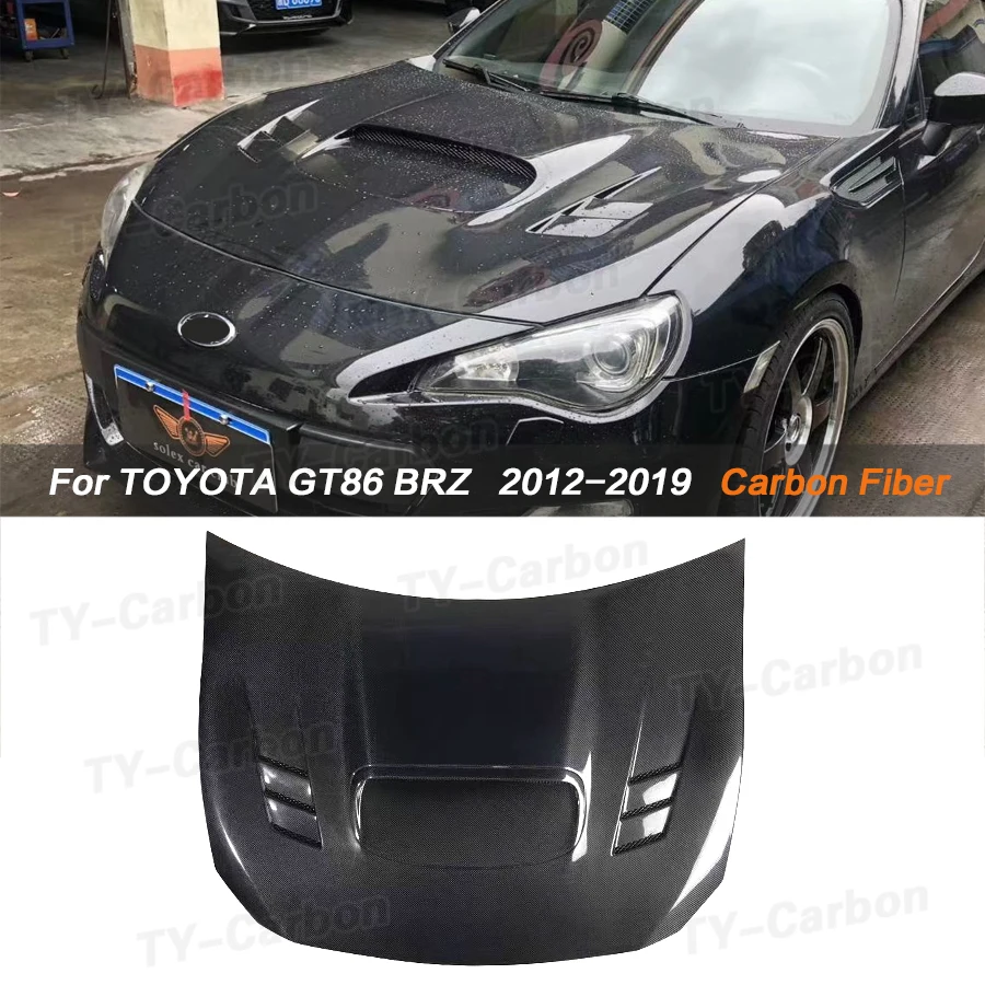 Real Carbon Fiber WRC Style Hood for Toyota GT86 ZN6 BRZ ZD6 2012-2019 Car Front Hood Bonnet Engine Cover Bodykit FRP