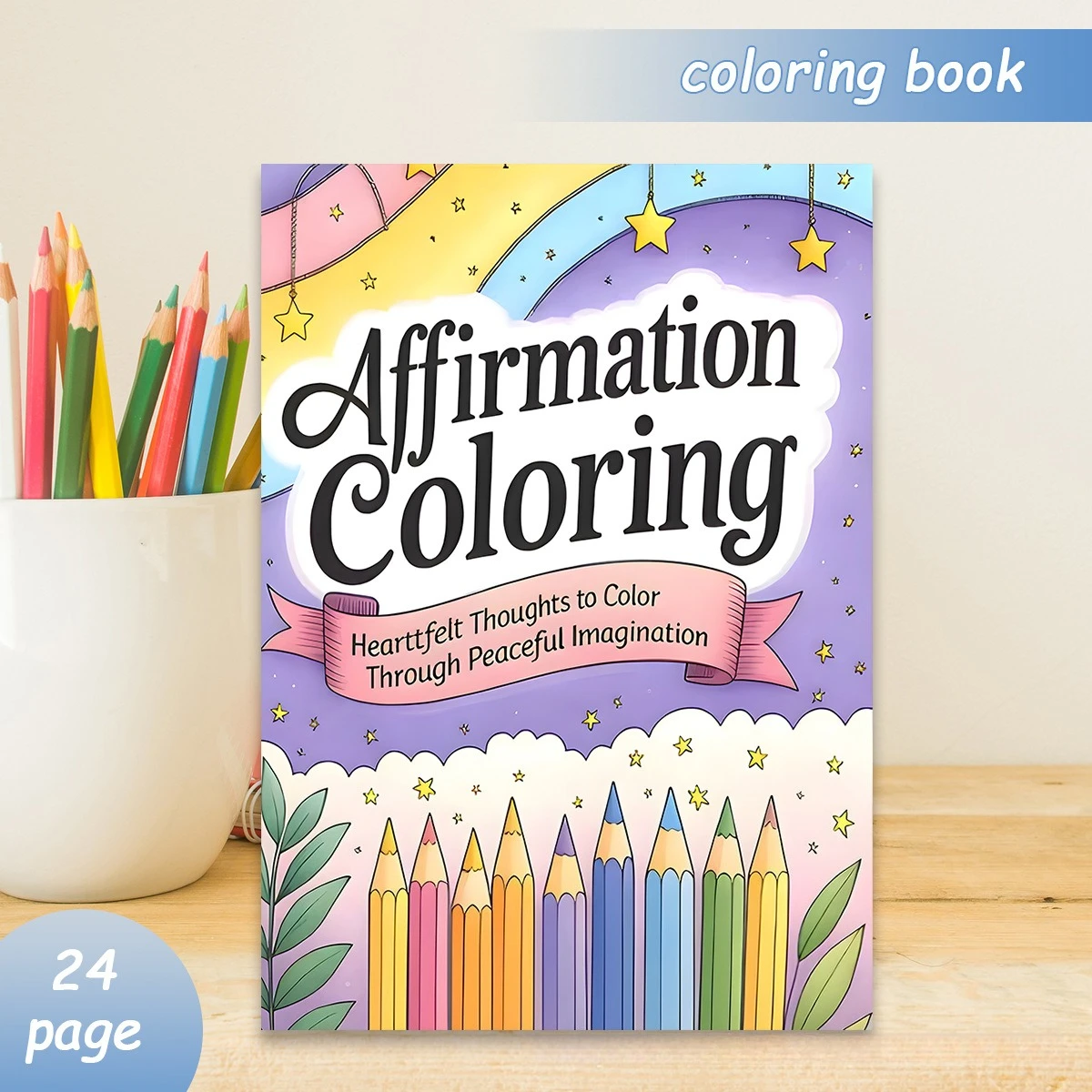 

Heartfelt Affirmation Coloring Book 24 Pages Peaceful Illustrations Relaxation Mindfulness Empowering Gift