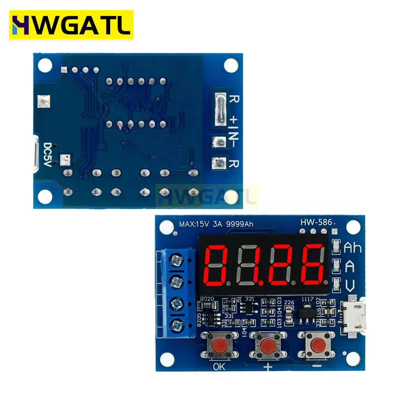 ZB2L3 Battery Tester LED Digital Display 18650 Lithium Battery Power Supply Test Resistance Lead-acid Capacity Discharge Meter