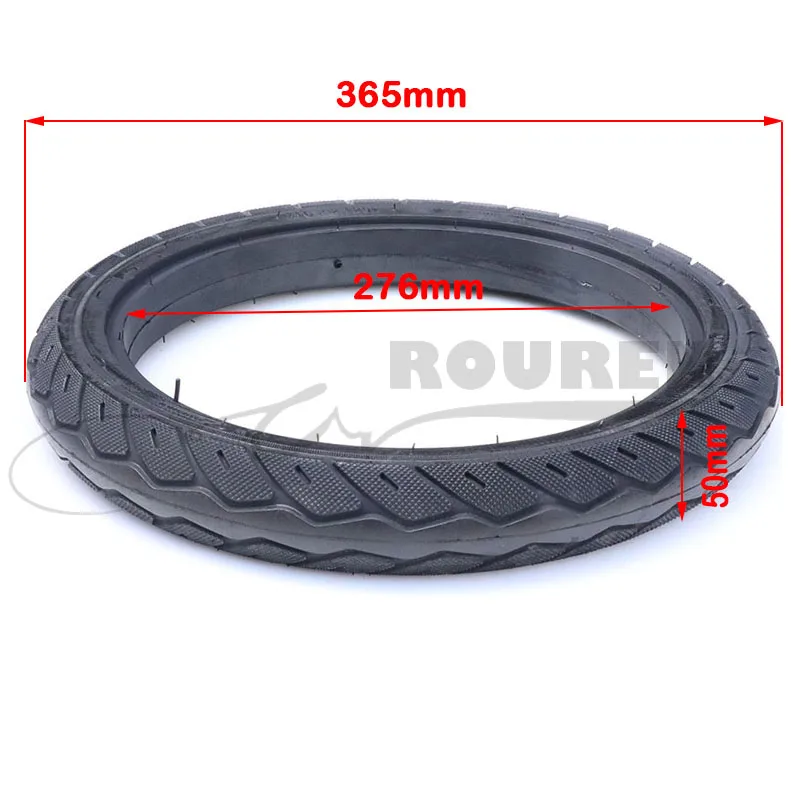 

16-дюймовые ненадувные однотонные шины для электровелосипеда, 16x2,125, шины для горного велосипеда с защитой от ударов, детали для электровелосипеда