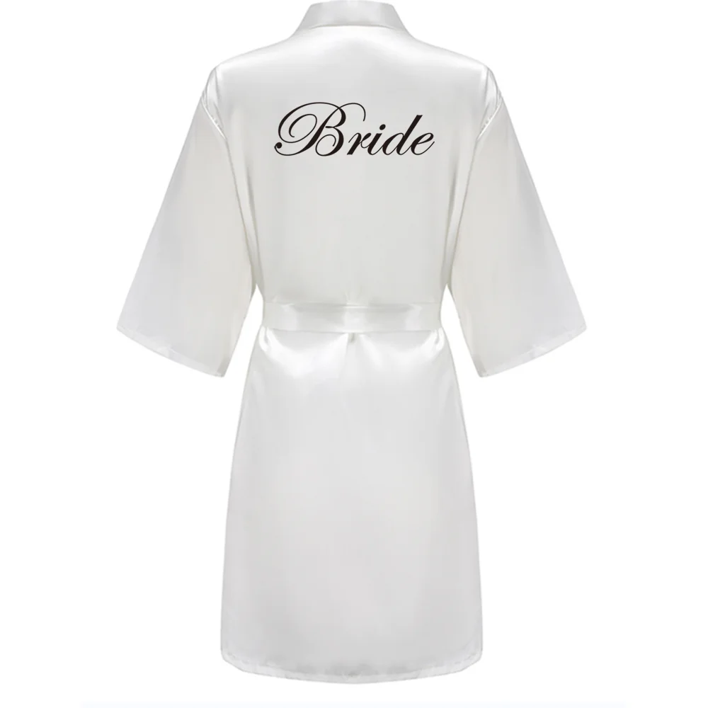 Team Bride Kimono Satin Women Bathrobe Wedding Sister Mother of the Bride Groom Bridesmaid Robes