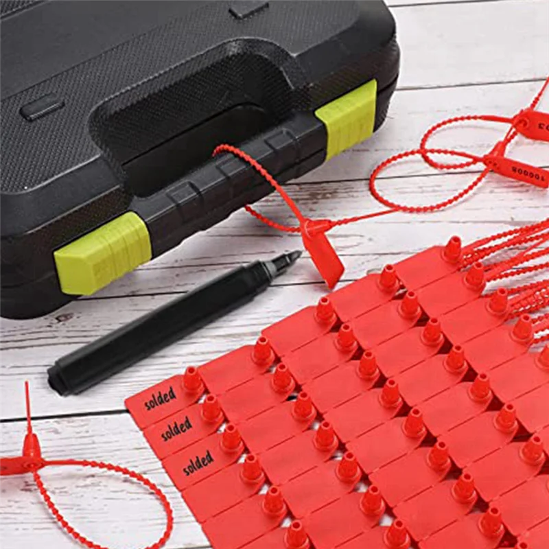 

1000 Pcs Plastic Tamper Seals Fire Extinguisher Tags Security Tags Seals Safety Numbered Zip Ties Labels LPY