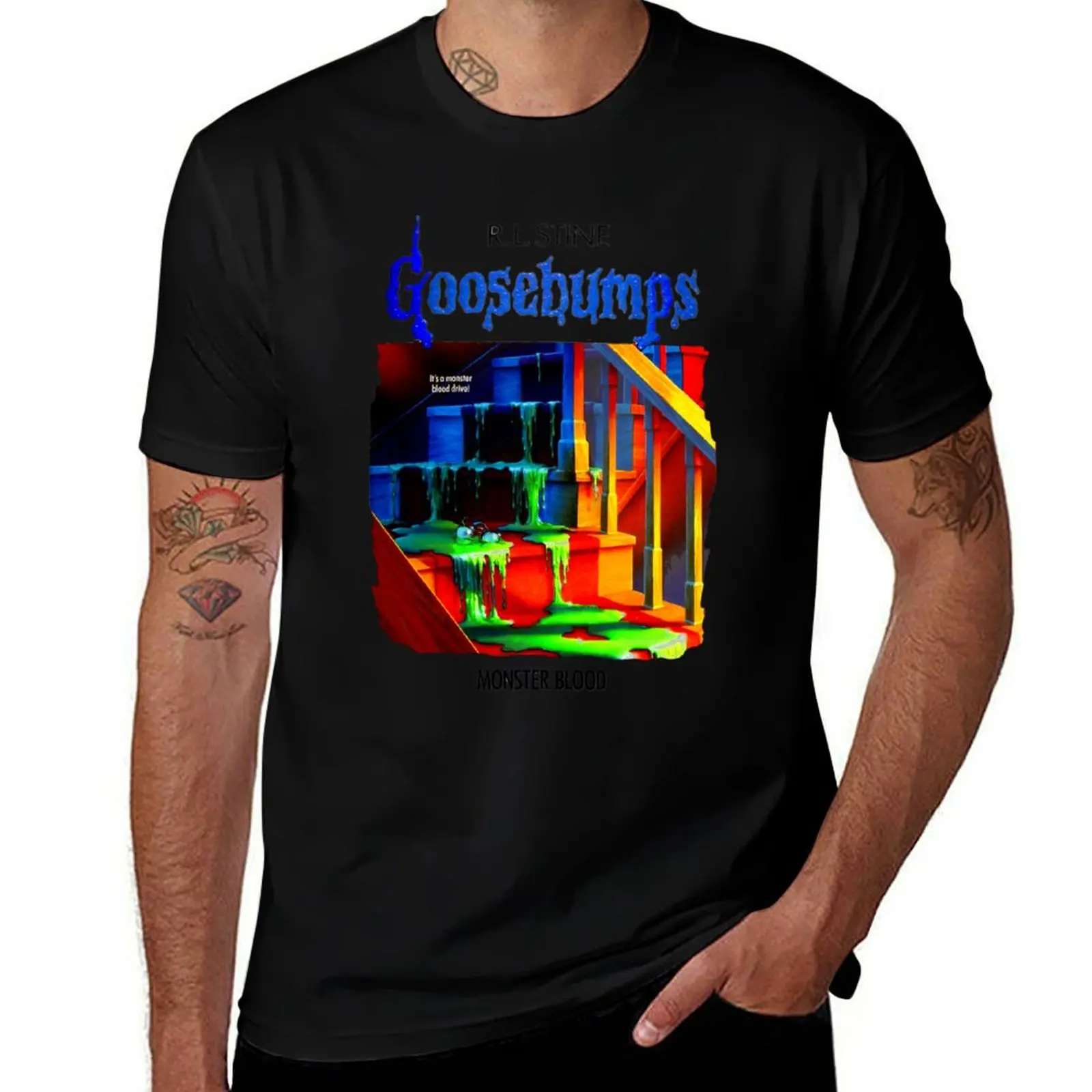 Goosebumps - Monster Blood T-Shirt Casual Loose Short Sleeve Tee for Men T-Shirt
