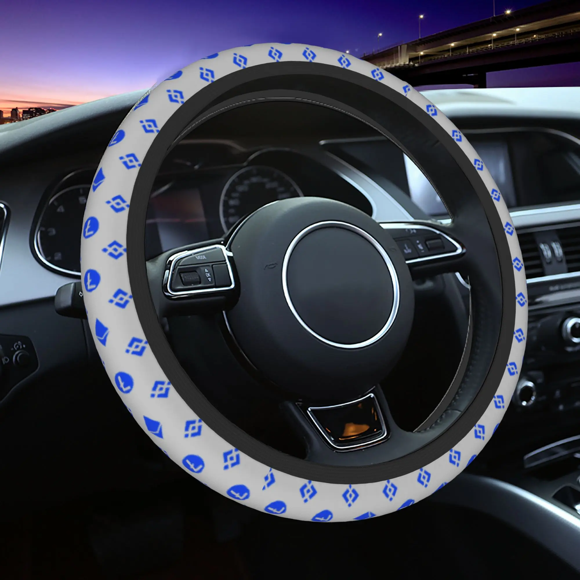 

Bitcoin Crypto Cryptocurrency Blockchain Car Steering Wheel Cover Auto Steering Wheel Protector Auto Steering-Wheel Accessories