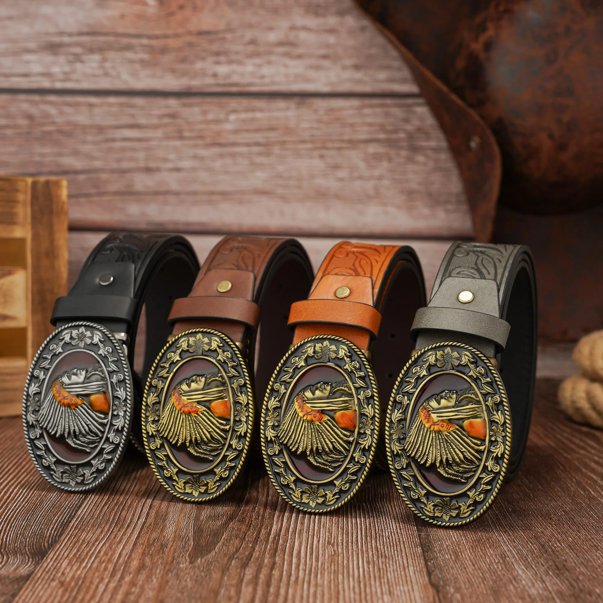 حزام برشام مزخرف من الدانتيل Ann Chieftain ذو إبزيم من البولي يوريثان #1