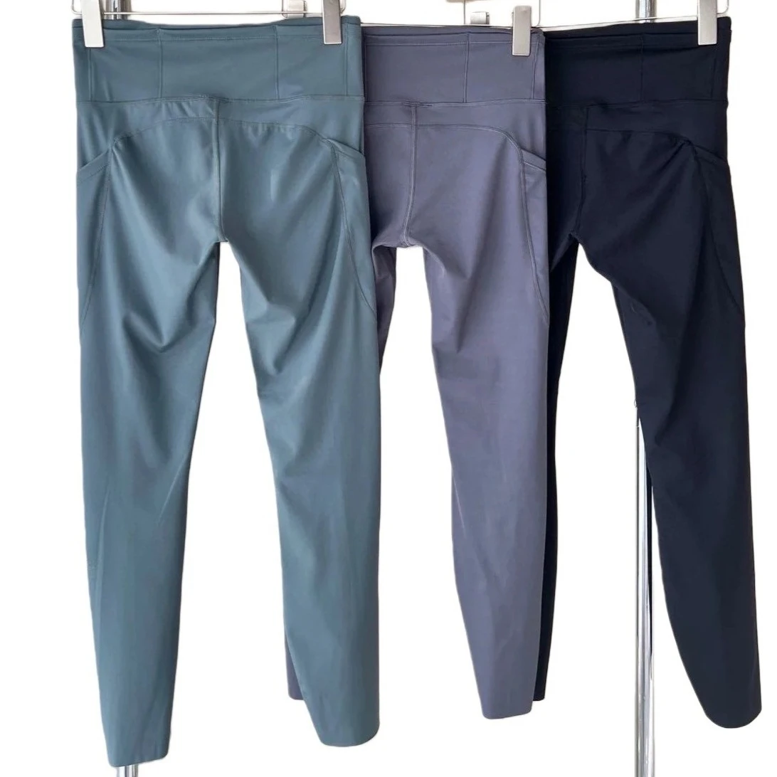 New yoga clothes women's sports high waist waist tight grinding night running cycling outdoor yoga multi-pocket trousers