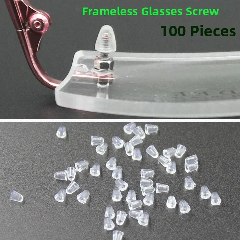 

Protective Plastic Cap for Frameless Glasses Screw Cover Transparent Eyewear Accessories Durable Head Protection Gear