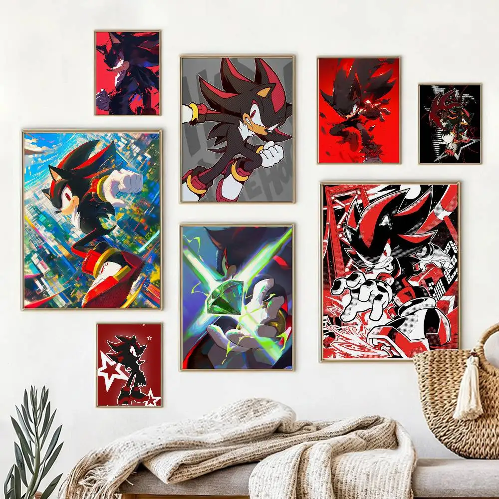 Image of S-Shadow The H-Hedgehog Poster, hochwertiges Poster für Wohnheim, Wohnzimmer, ästhetische Wanddekoration, Gemälde, Aufkleber, Geschenk