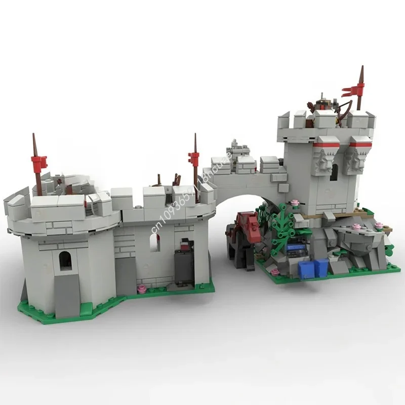 529pcs MOC Kasteel Buitenpost Kingdomsed Model Bouwstenen Architectuur Monteren DIY Kerstcadeau Idee Speelgoed Onderwijs Verjaardag