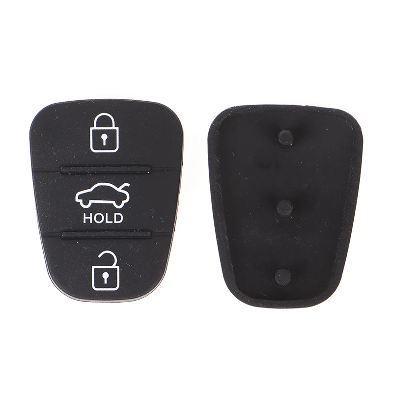 Siliconen 3 Knop Key Pad Shell Vervangingssleutel Voor Hyundai Kia Auto Keys Partd