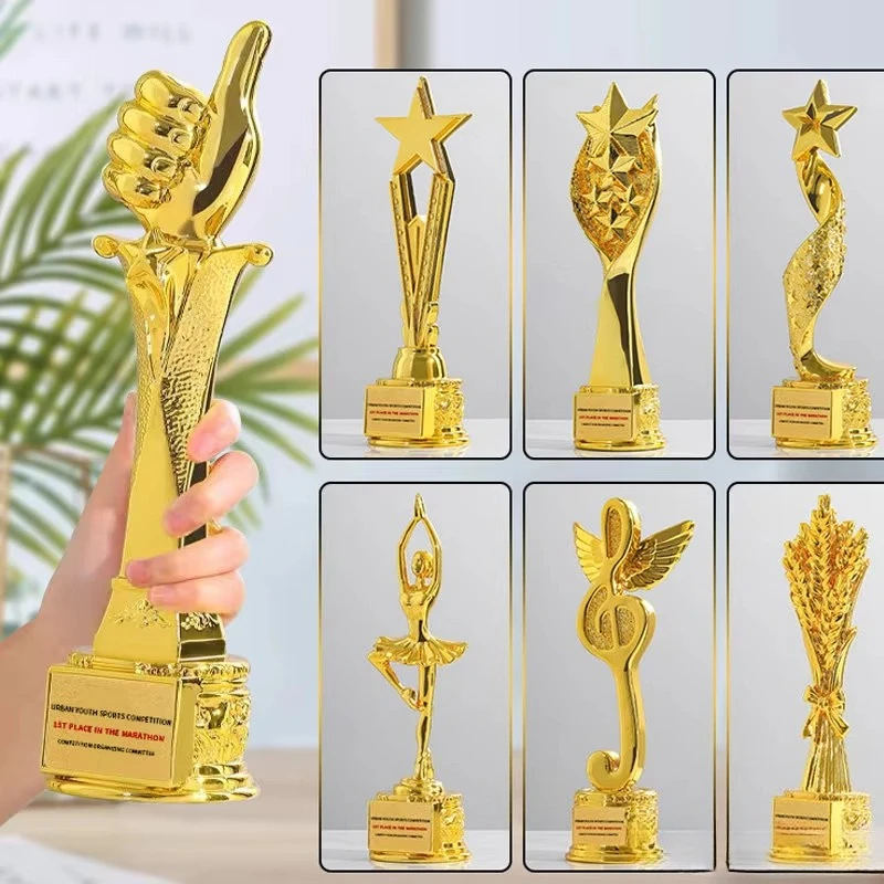 Creative Resin Plastic Trophy for Children's Singing and Dancing Competition, Thumb Mental Arithmetic Award, Home Decoration 1Pc