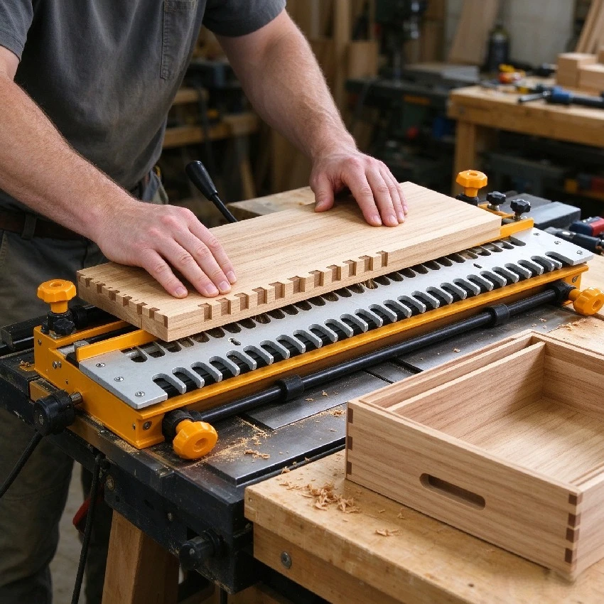 12/24 Inch Dovetail Tenoning Machine, Full Through Dovetail Groover, CNC Woodworking Mortise and Tenon Machine