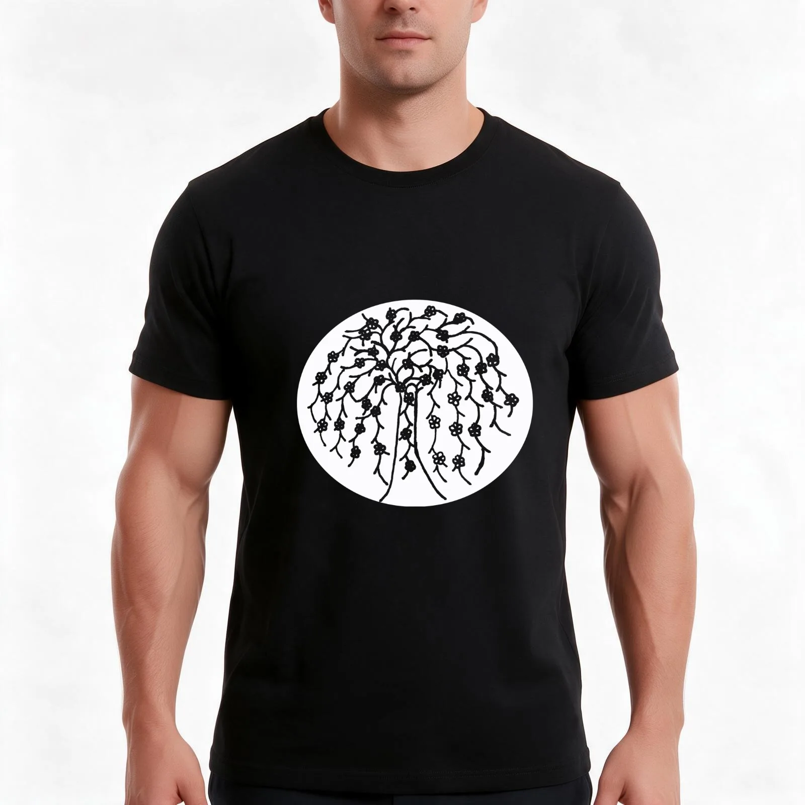 Healing Tree -- Transparent for Colored tees T-Shirt Summer Casual Cotton Tee Oversized Streetwear Tops Vintage Graphic Print