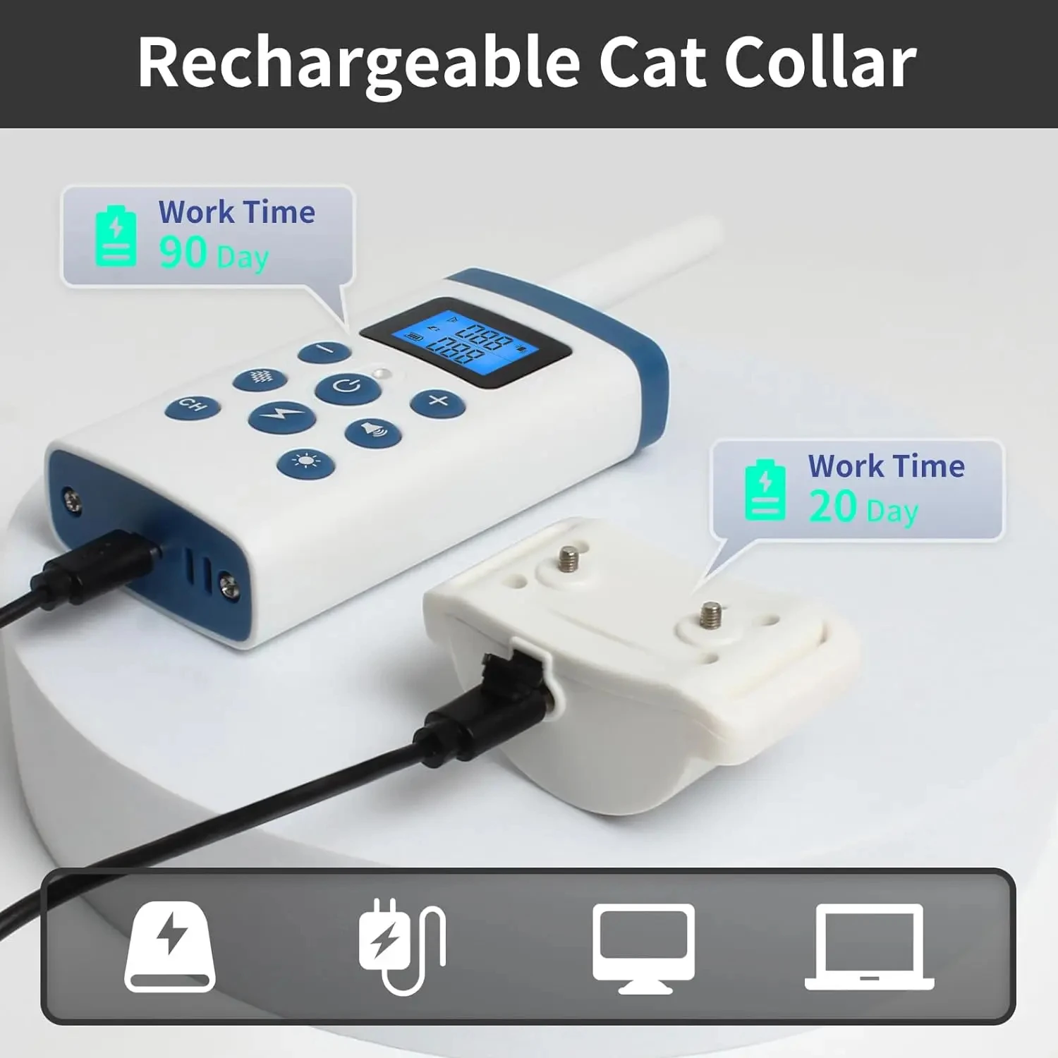 Cat Training Collar With Auto Anti-Meow, Cat Shock Collar With Remote,Beep, Vibration, Safety Shock 4 Modes for Bad Behaviour