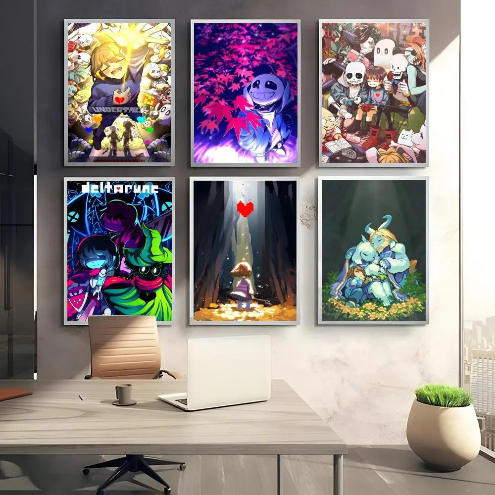1PC Anime Designs Game U-Undertale Poster HD art sticky wall waterproof home bedroom bar aesthetic decoration