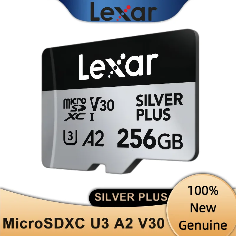 lexar-professional-silver-plus-microsdxc-uhs-i-memory-card-u3-a2-v3-4k-tf-card-64gb-128gb-256gb-storage-card-for-tablet-drone