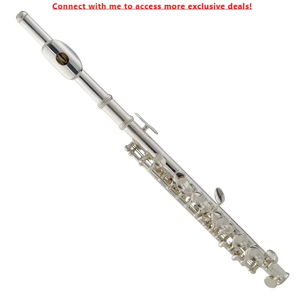 

SEASOUND Best-Selling JYPC202S 16-Hole Piccolo Flute Silver Cupronickel Body Leather Case OEM Instrument Closed Nose Leather