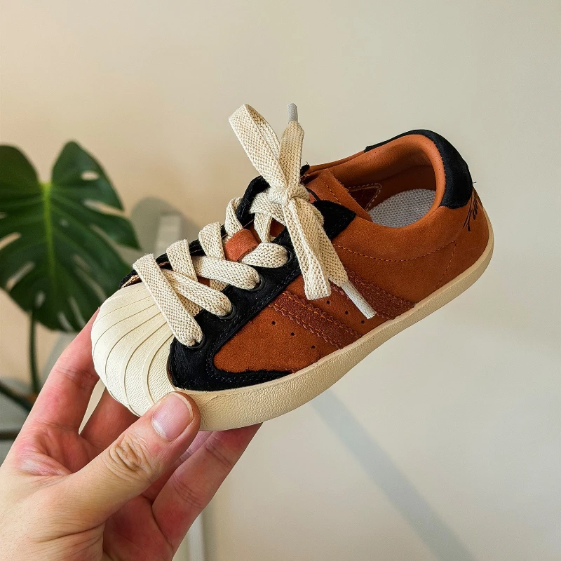 Children Canvas Shoes Girls Fall 2026 All Match Kids Casual Shoes Patchwork Boys Sneakers All-match Stripe School Shoes TLT-470