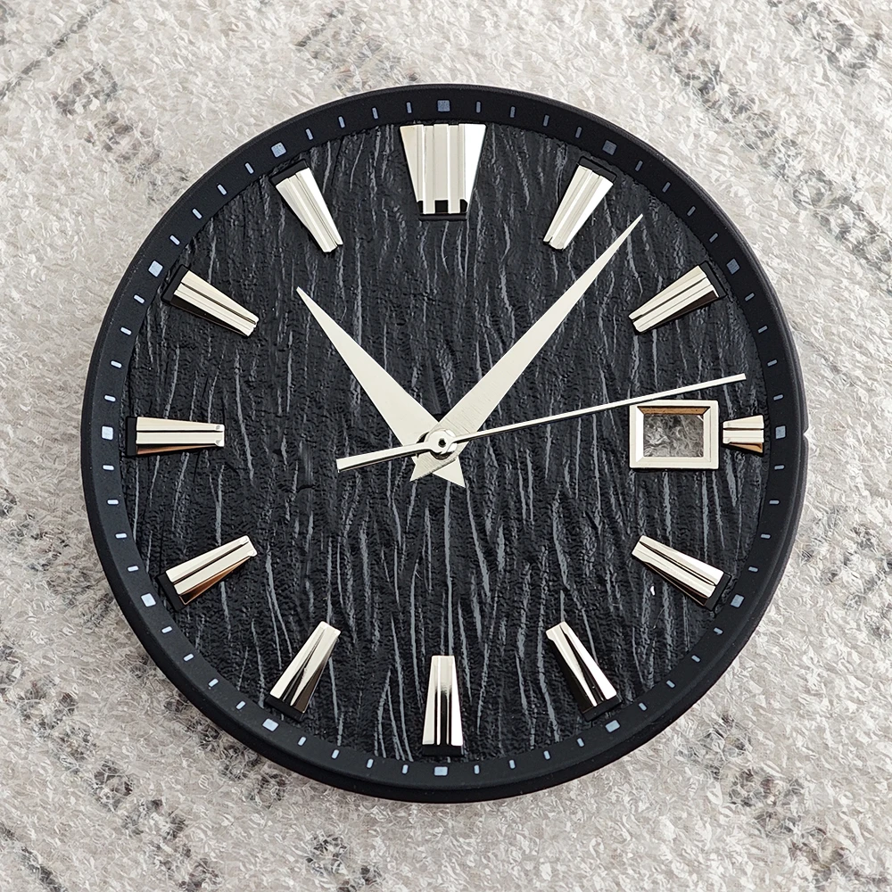 33.5mm NH35 Watch Dial Textured Date Window  Dial For GS Watch For NH35 Movement Watch Modification Accessories Watch Parts