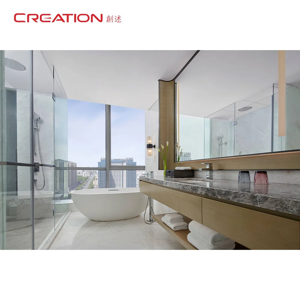 

Custom Hotel Room Furniture Set for 5 Star Hotel Including Bedroom Furniture and Hotel Bathroom Set Direct From Factory