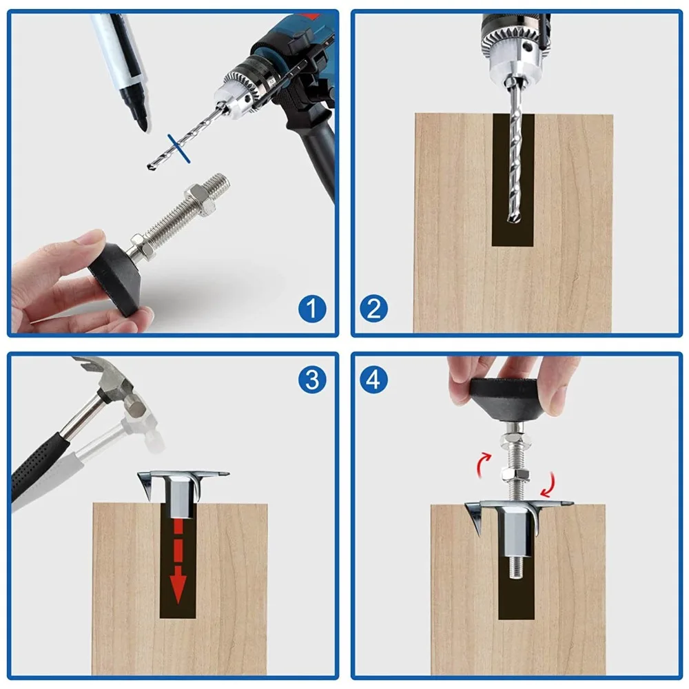 2pcs Adjustable Furniture Leveling Feet Heavy Duty Swivel Swivel Leveling Feet Screw On Table Leg Extenders Furniture Leveling
