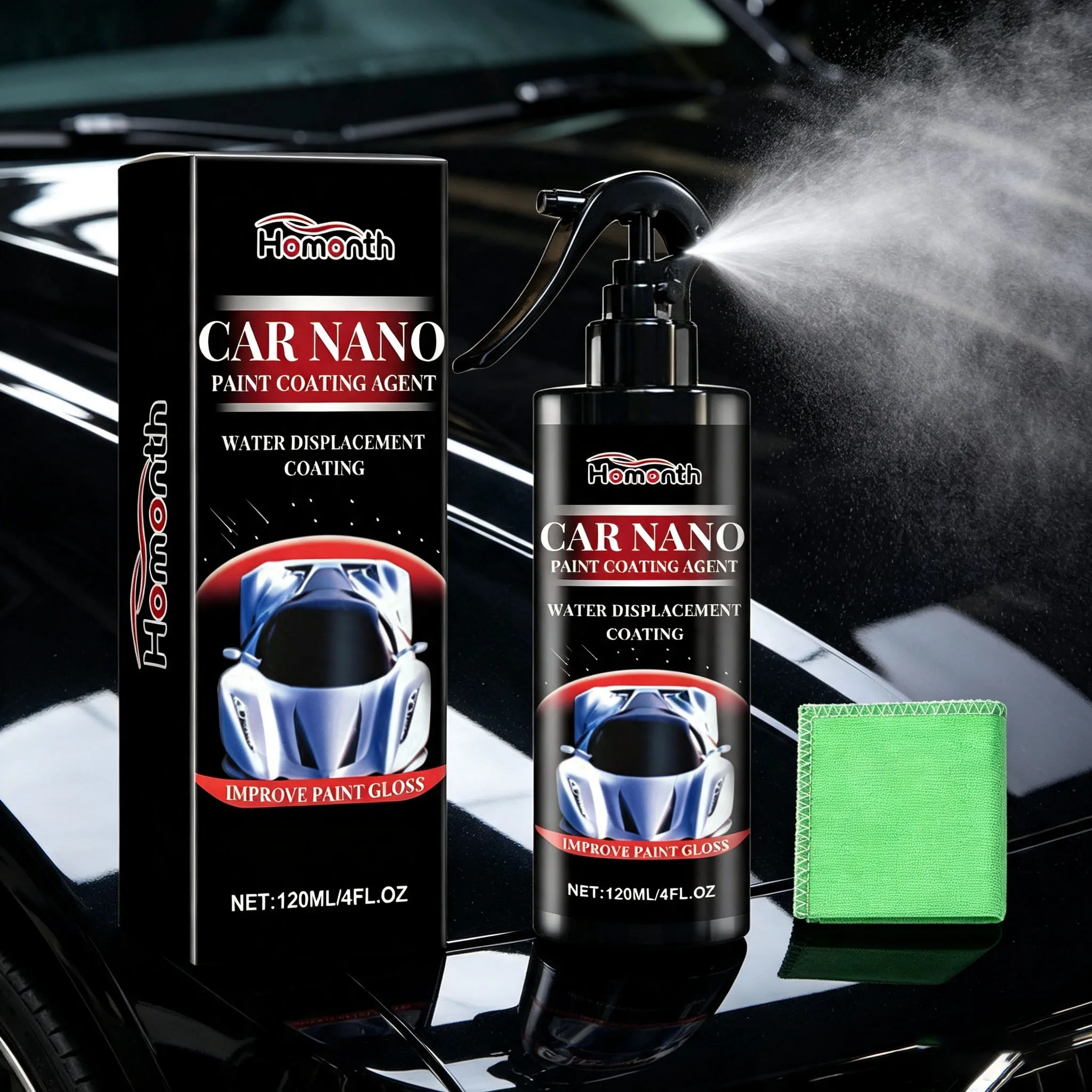 Homonth Car Nano Coating Spray Hydrophobic Repair Scratches Body Paint Polishes High Hardness Automobile Ceramic Cleaning Liquid - view 6