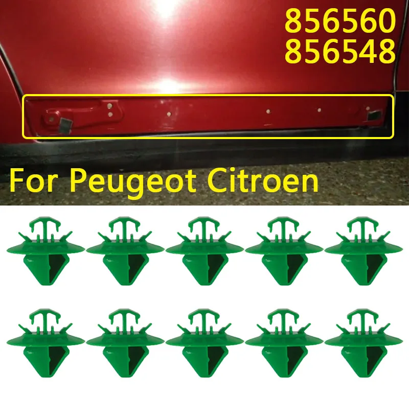 10/30Pcs Car Door Trim Panel Mounting Clips Side Body Moulding Strip Trim Clips For Peugeot Expert Traveller Citroen C4 Jumpy