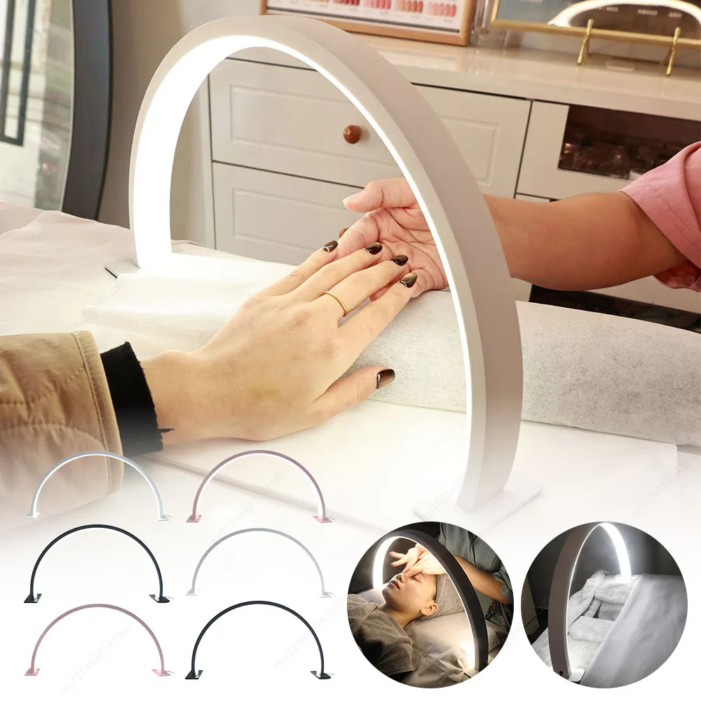 U-shaped Half Moon Nail Work Light 3 Light Color LED nail lamp Embroidery Peripheral Fill Light Beauty Salon Work Light