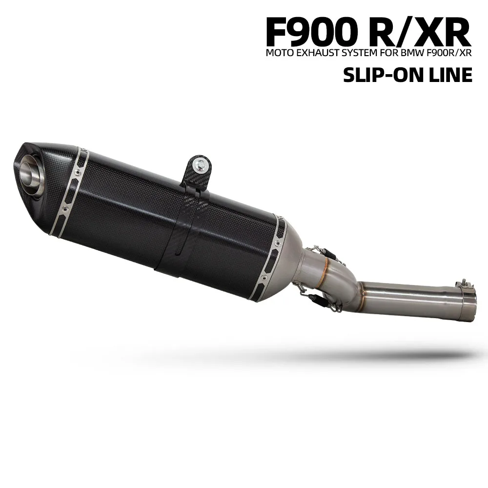 

For BMW F900R F900XR F900 20-24 years Motorcycle Exhaust Modify Kit Slip on Line Middle Pipe Akra Carbon Muffler with DB Killer