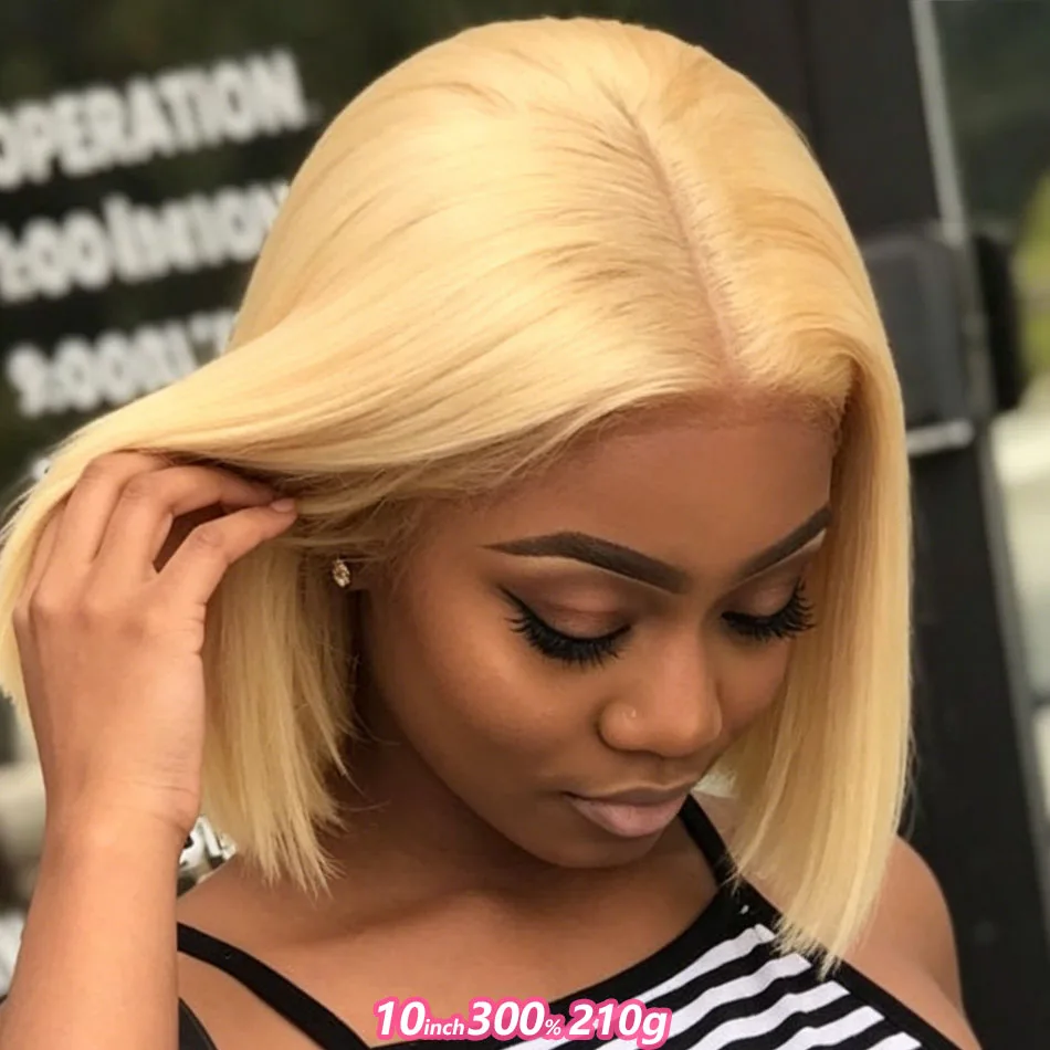 

Honey Blonde 13x4 Transparent Lace Frontal Bob Wigs 100% Human Hair 5x5 Glueless wigs Ready to Wear Bone Straight Raw Vietnamese