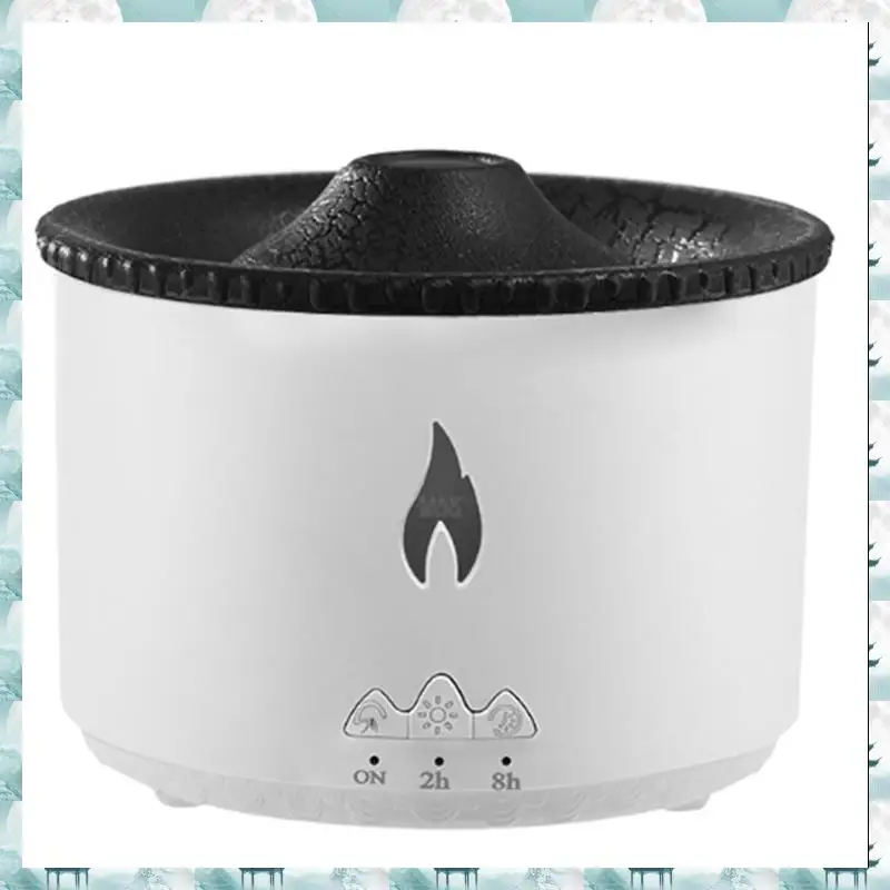 

Caci Smoke Ring Volcanic Flame Diffuser 360Ml Aromatherapy Essential Oil Diffuser Air Humidifier Christmas Gift(A)EU Plug Easy T