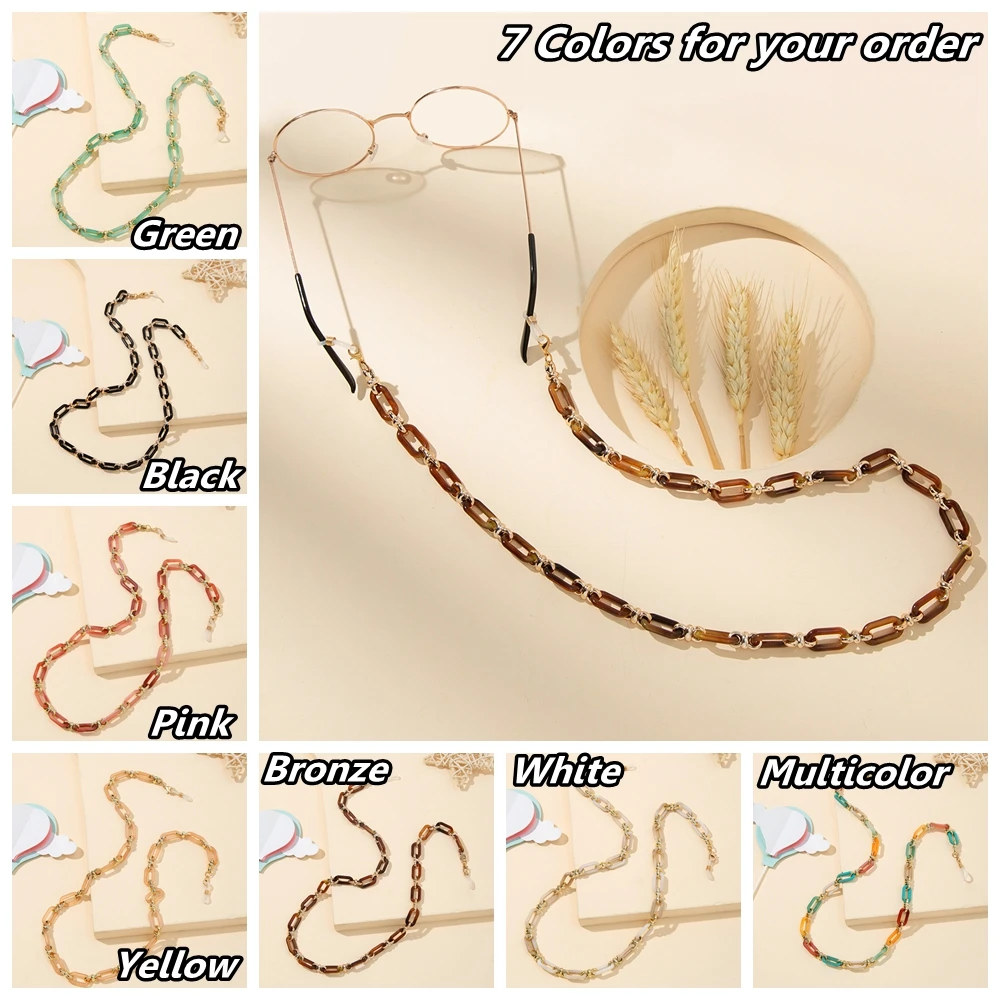 اكسسوارات عدم الانزلاق ملابس العين اكسسوارات النظارات قلادة الرقبة حزام شريط حول ياقة الملابس سلسلة النظارات الحبل سلسلة معدنية #6