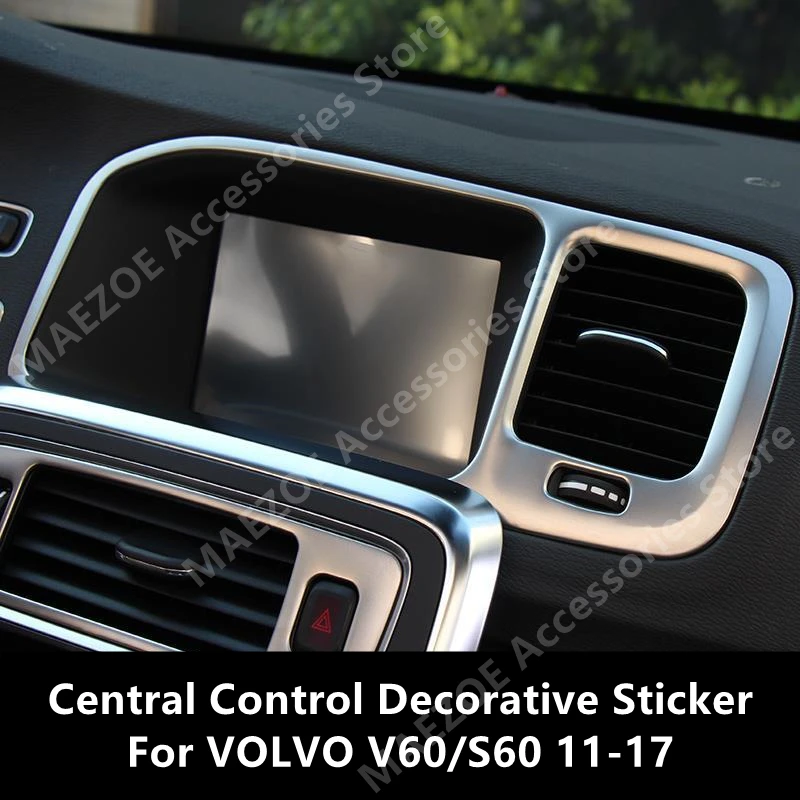 For VOLVO V60/S60 11-17 Central Control Decorative Sticker,Car Interior Decoration Protection Modification Accessories Refit