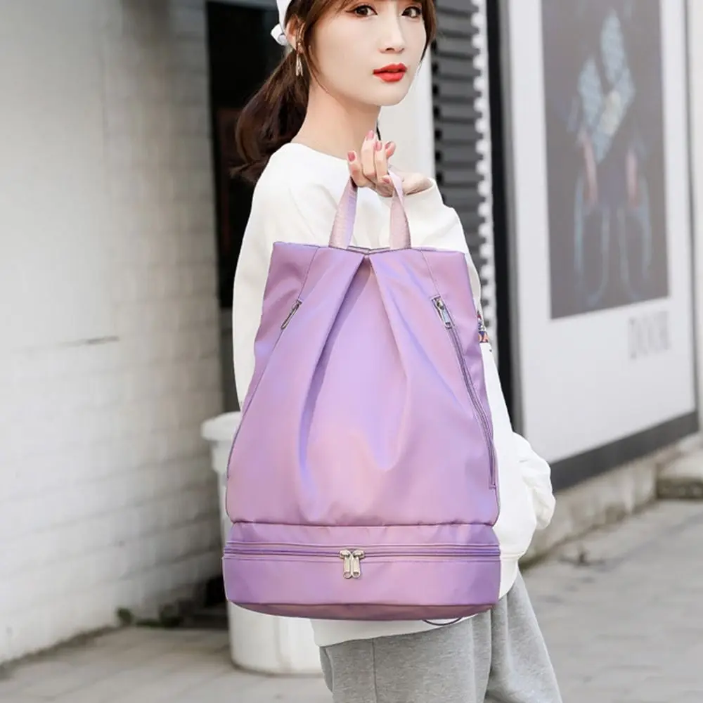 Wet Dry Separation Fitness Bag Waterproof Large Capacity Travel Handbag Expansion Foldable Sports Shoulder Tote Climbing