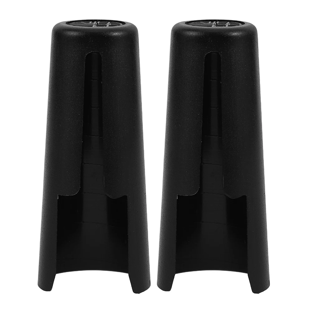 

2 Pcs Musical Instrument Saxophone Head Cap Plastic Clarinet Mouthpiece Protector