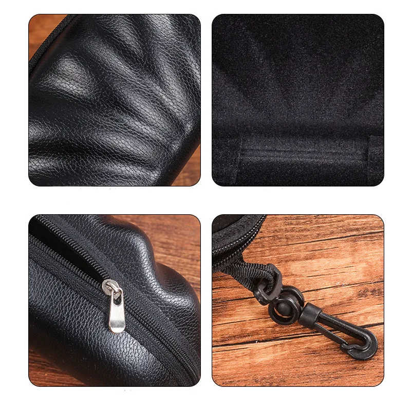المحمولة بو الجلود واحدة التدخين الأنابيب كيس مزموم الحقيبة حالة سعة كبيرة الملحقات حقيبة يد