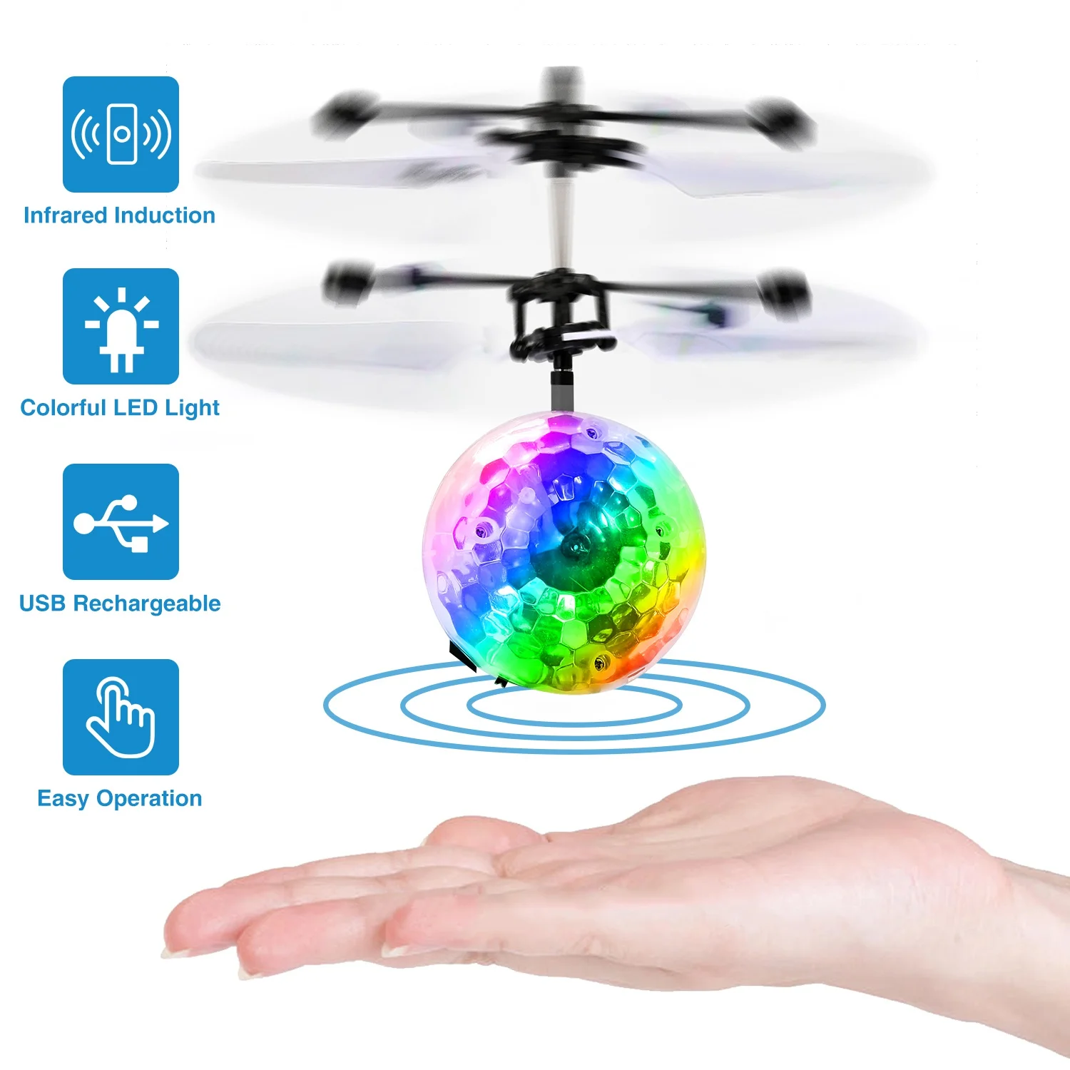 

RC Flying Balls Electric Infrared Induction Drone Helicopter Ball LED Light Kids Flying Toy
